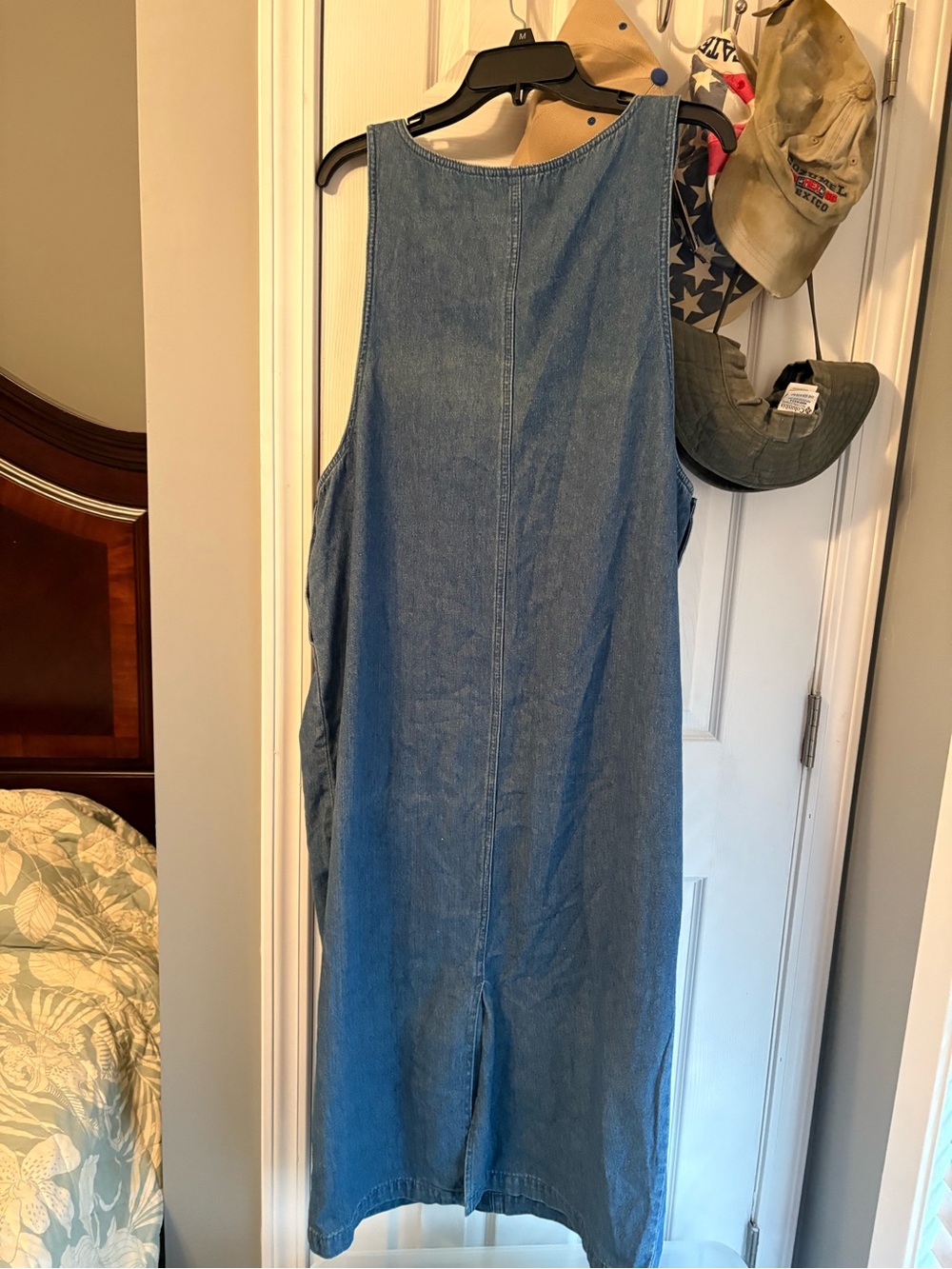 Ty Denim Midi Pinafore Dress Blue - Picture 2 of 2
